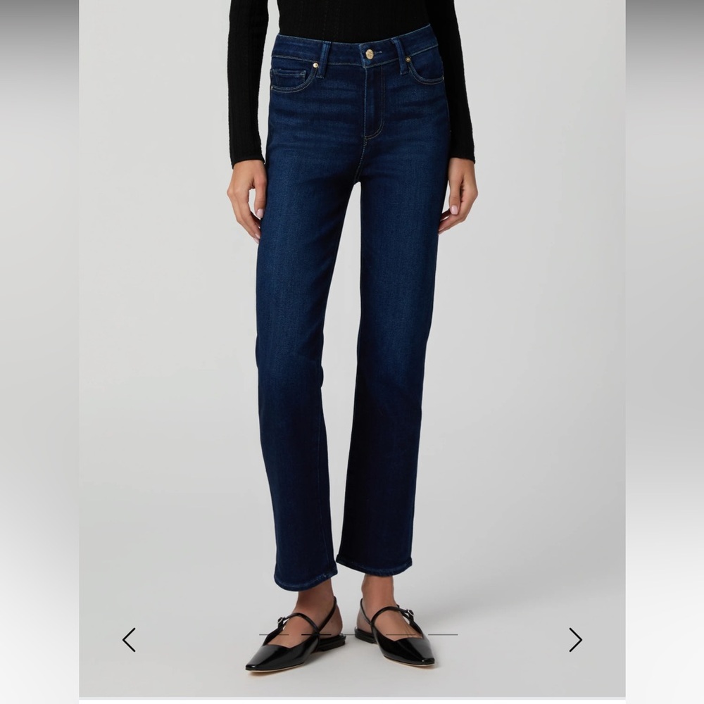 PAIGE Cindy Classic Slim Leg Jeans in Dark Blue Wash